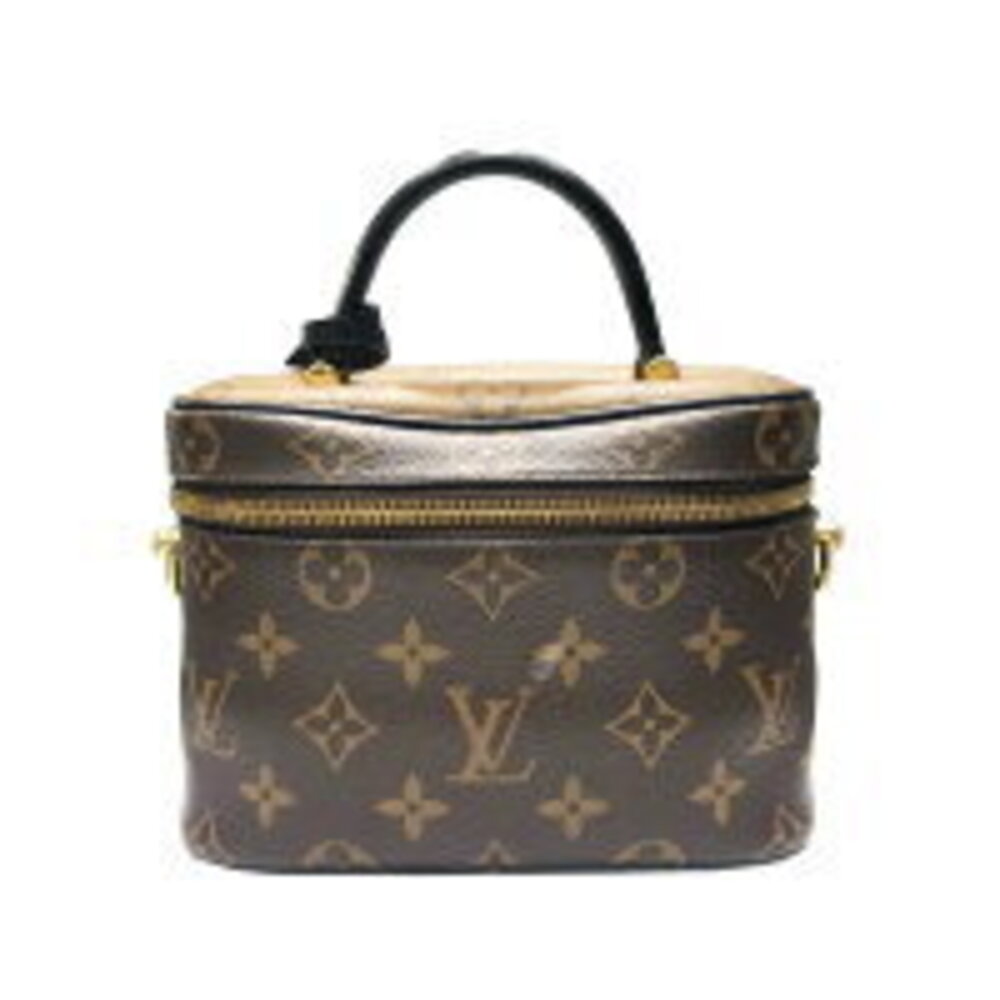Louis Vuitton Brown Leather Shoulder HO Bag Monogram NV Canvas Reverse Vanity